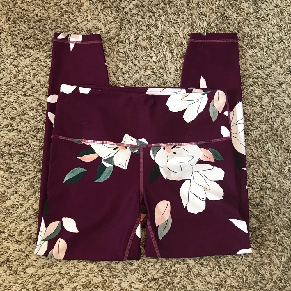 Athleta Floral Print 7/8 leggings